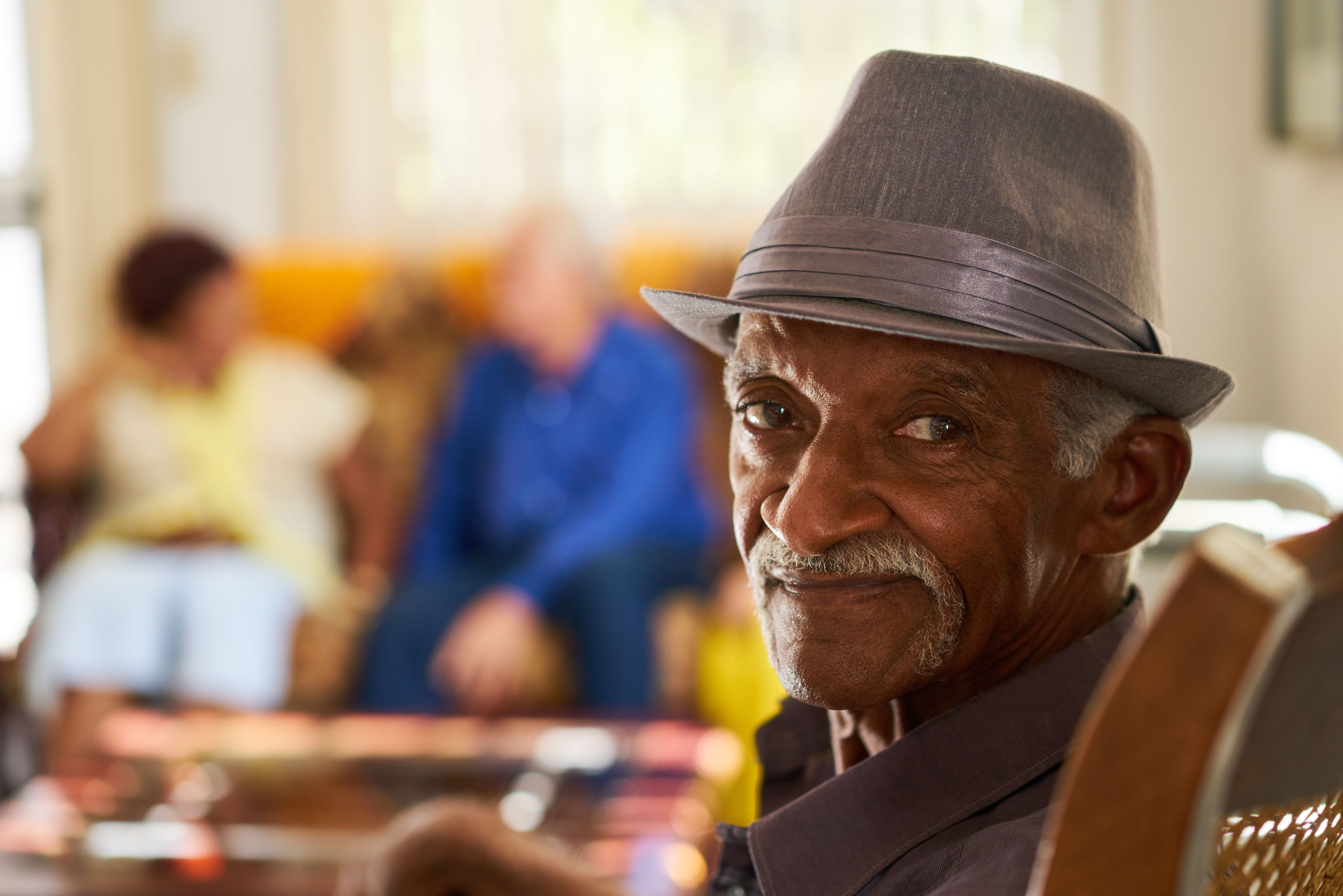 Black Senior In Assisted Living Community