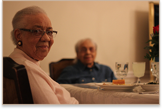 Black Seniors At Dinner